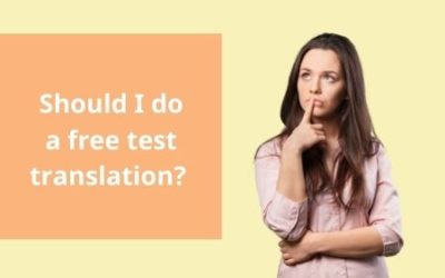 Should I do a free test translation for a potential translation client?