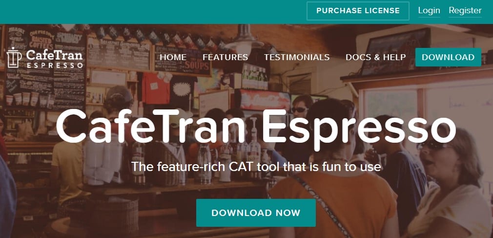 CafeTran CAT tool homepage