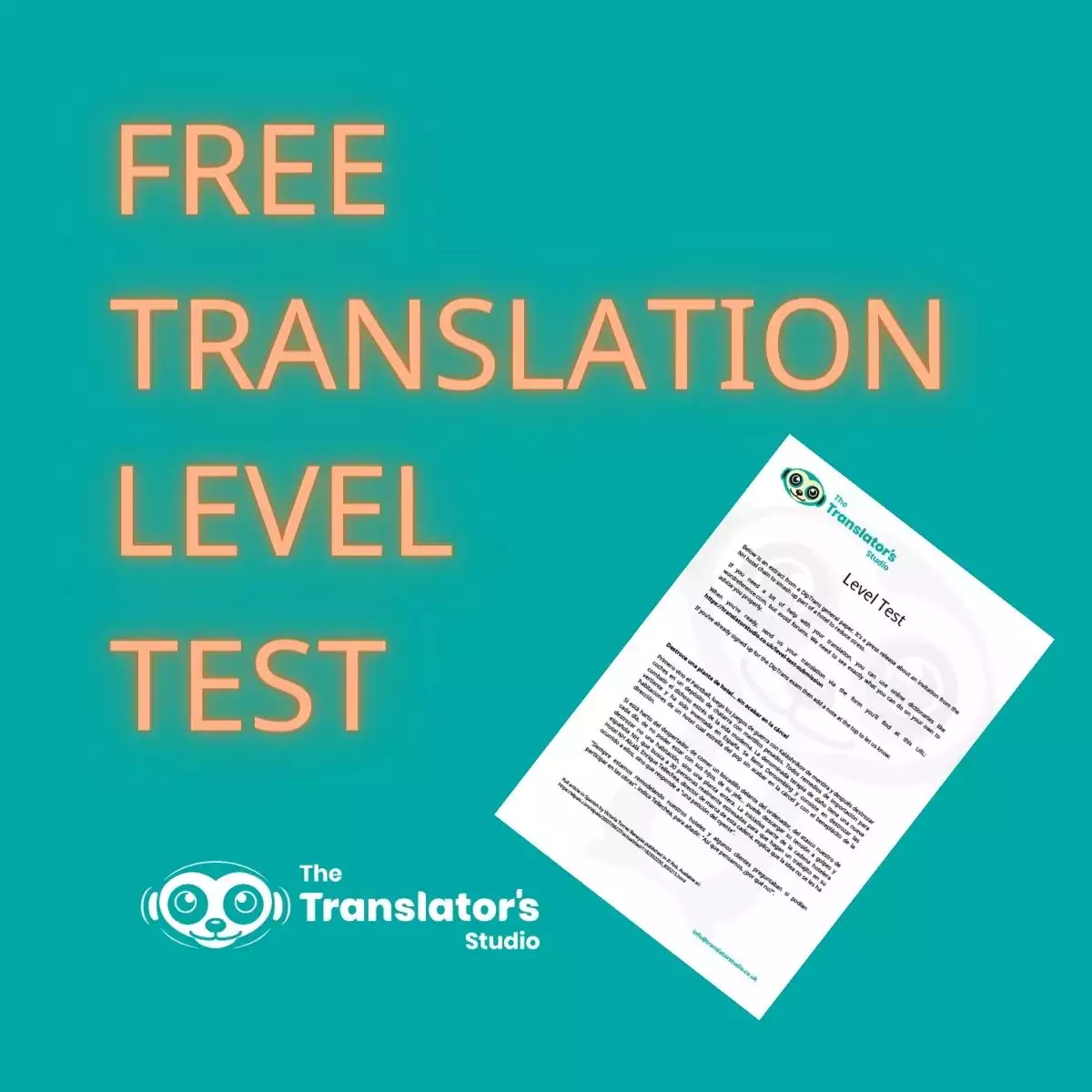 Free Translation Level Test