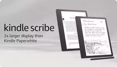 Amazon Kindle Scribe (16 GB) the first Kindle and digital notebook, all in one, with a 10.2” 300 ppi Paperwhite display, includes Premium Pen
