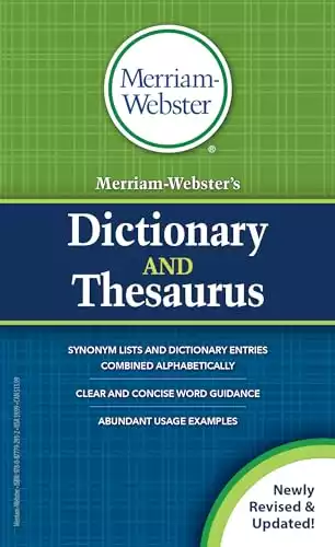 Merriam-Webster's Dictionary and Thesaurus, Newest Edition, Mass-Market Paperback