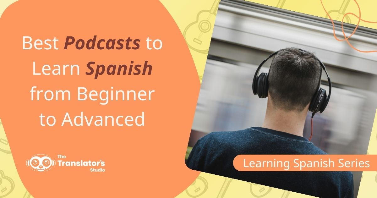 Photograph of a man waiting to catch a subway train and listening to the best podcast to learn Spanish.