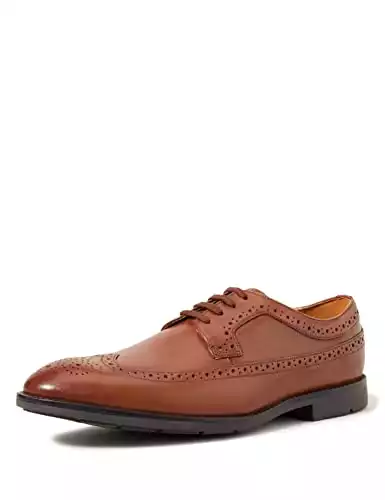 Clarks Men's Ronnie Limit Brogues, Brown British Tan Leather, 7 UK